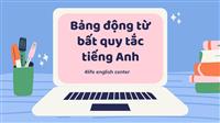 Bảng động từ bất quy tắc trong tiếng Anh