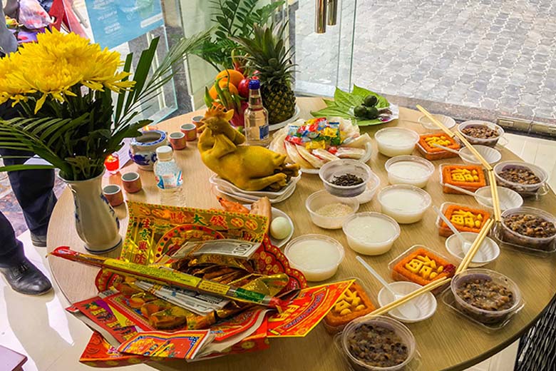 Mâm cúng khai trương đơn giản