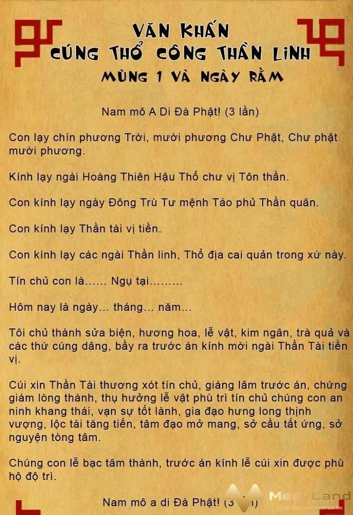 Văn Khấn Ngày Rằm